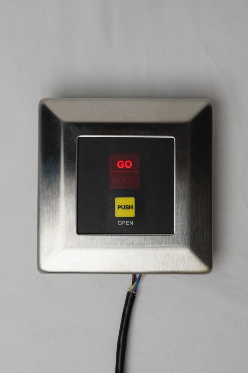 High-Visibility Stainless Steel GO/WAIT Status Indicator Panel
